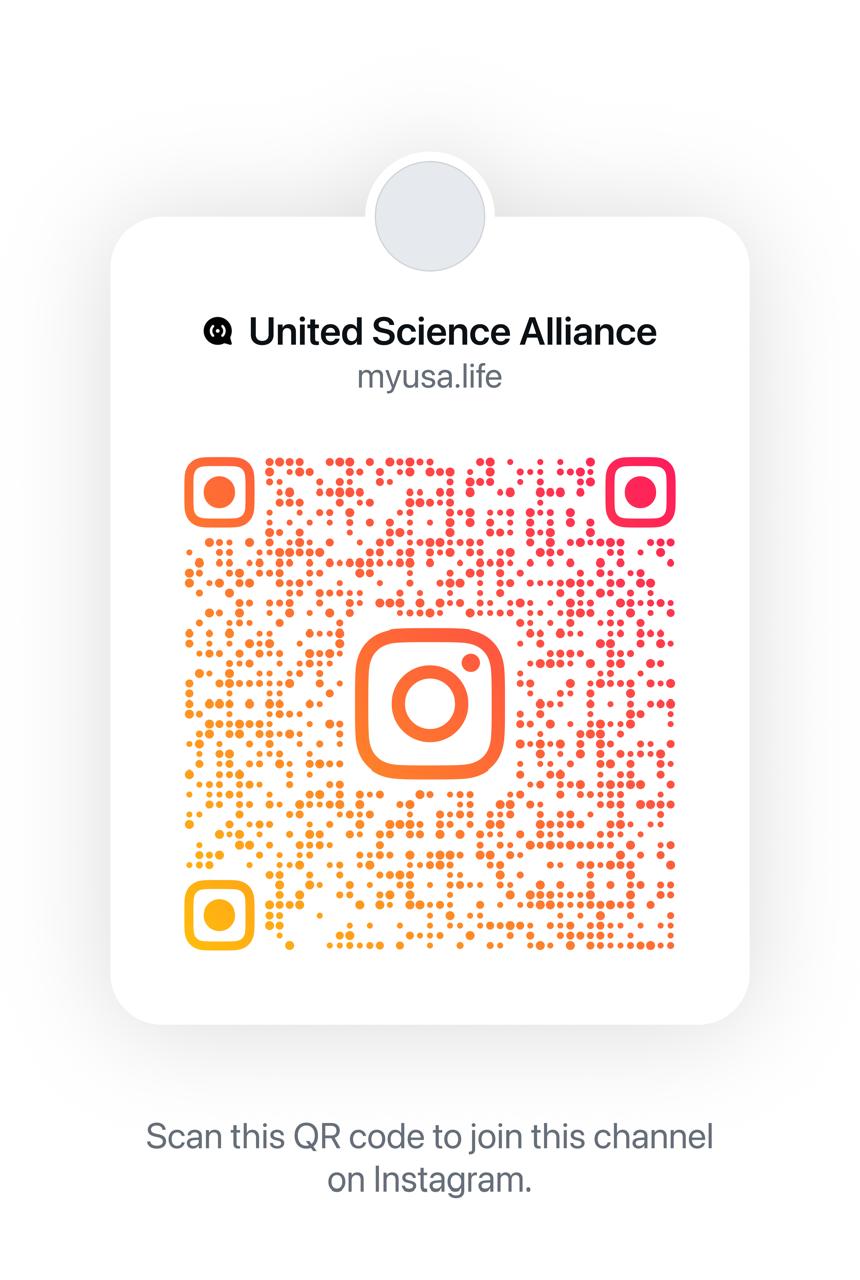 Scan to join the United Science Alliance channel on Instagram